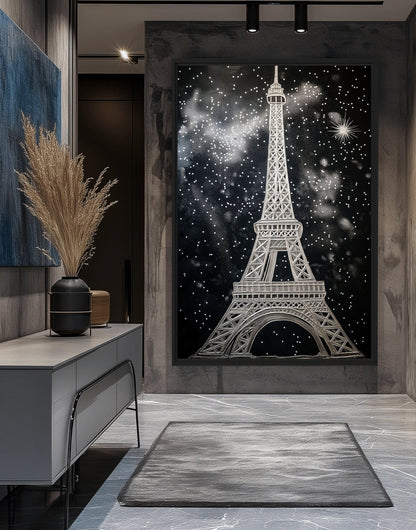 Eiffel Tower Landmark Art Canvas Print Detail | PaintFu