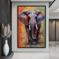 Colorful Elephant Framed Canvas