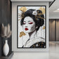 Geisha Modern Art Framed Canvas