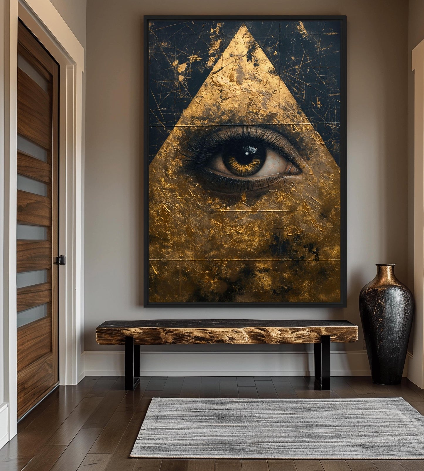 Illuminati Eye Luxury Art Framed Canvas