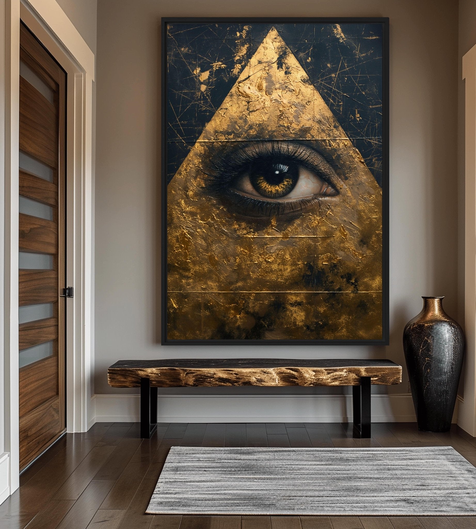 Illuminati Eye Luxury Art Framed Canvas