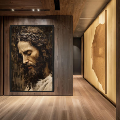 Jesus Portrait Religious Art Framed Canvas