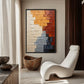 Earth Tone Modern Art Framed Canvas