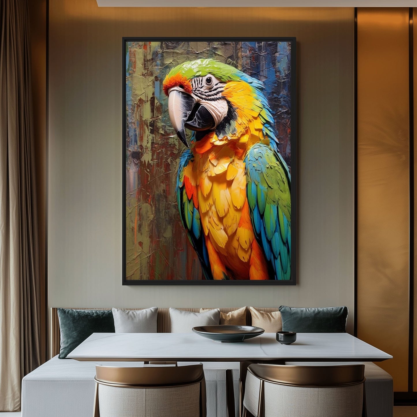 Colorful Macaw Parrot Art Digital Print