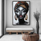 Black Woman Portrait Framed Canvas
