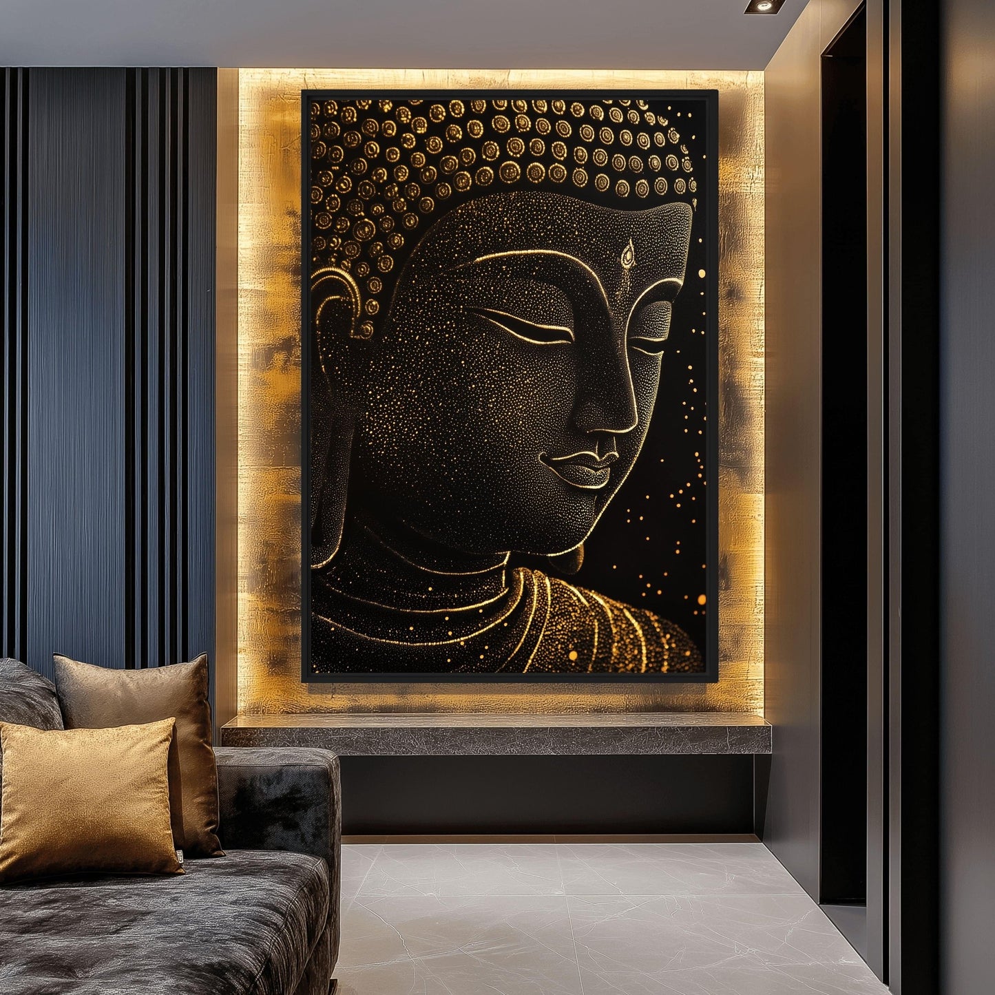 Buddha Spiritual Art Framed Canvas