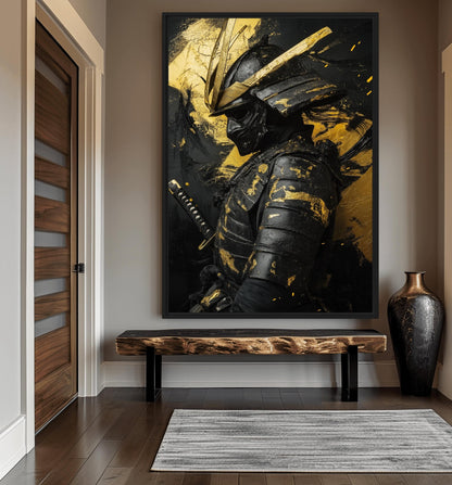 Samurai Warrior Japanese Art Framed Canvas