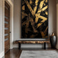 Black Gold Pattern Art Framed Canvas