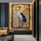 Crane Japanese Art Framed Canvas - PaintFu