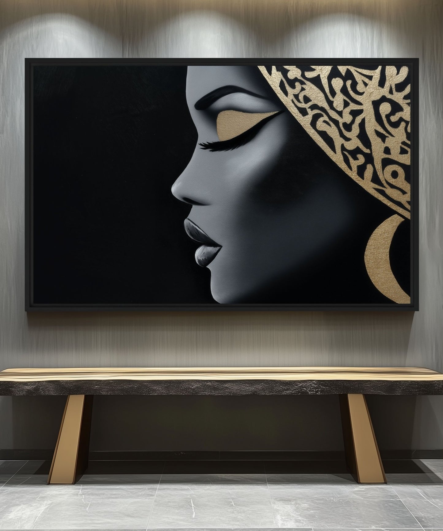 African Queen Luxury Art Framed Canvas