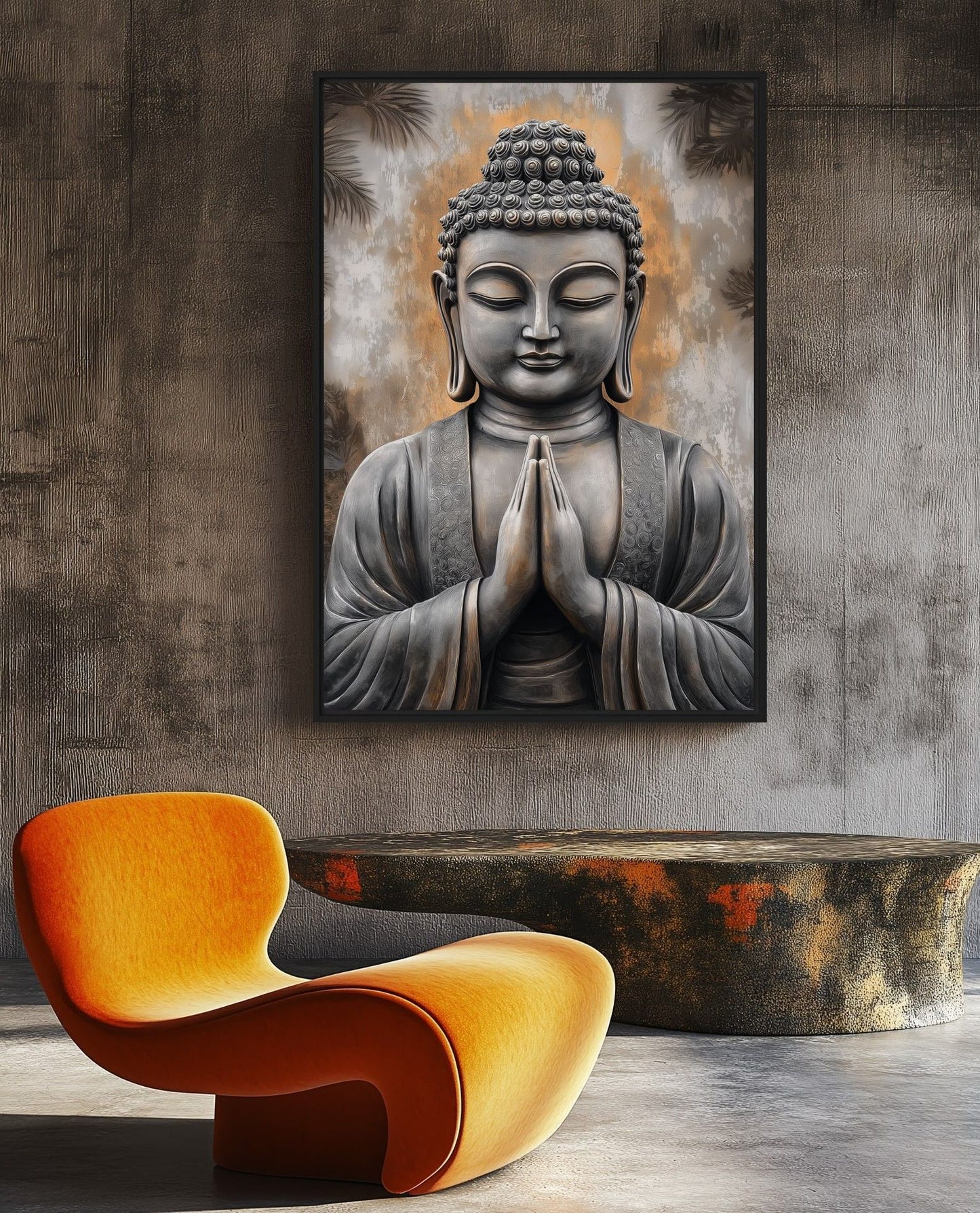 Buddha Zen Wall Art Framed Canvas