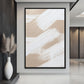 Beige & Brushstroke Art Framed Canvas