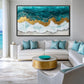 Ocean Arial View Modern Art Framed Canvas