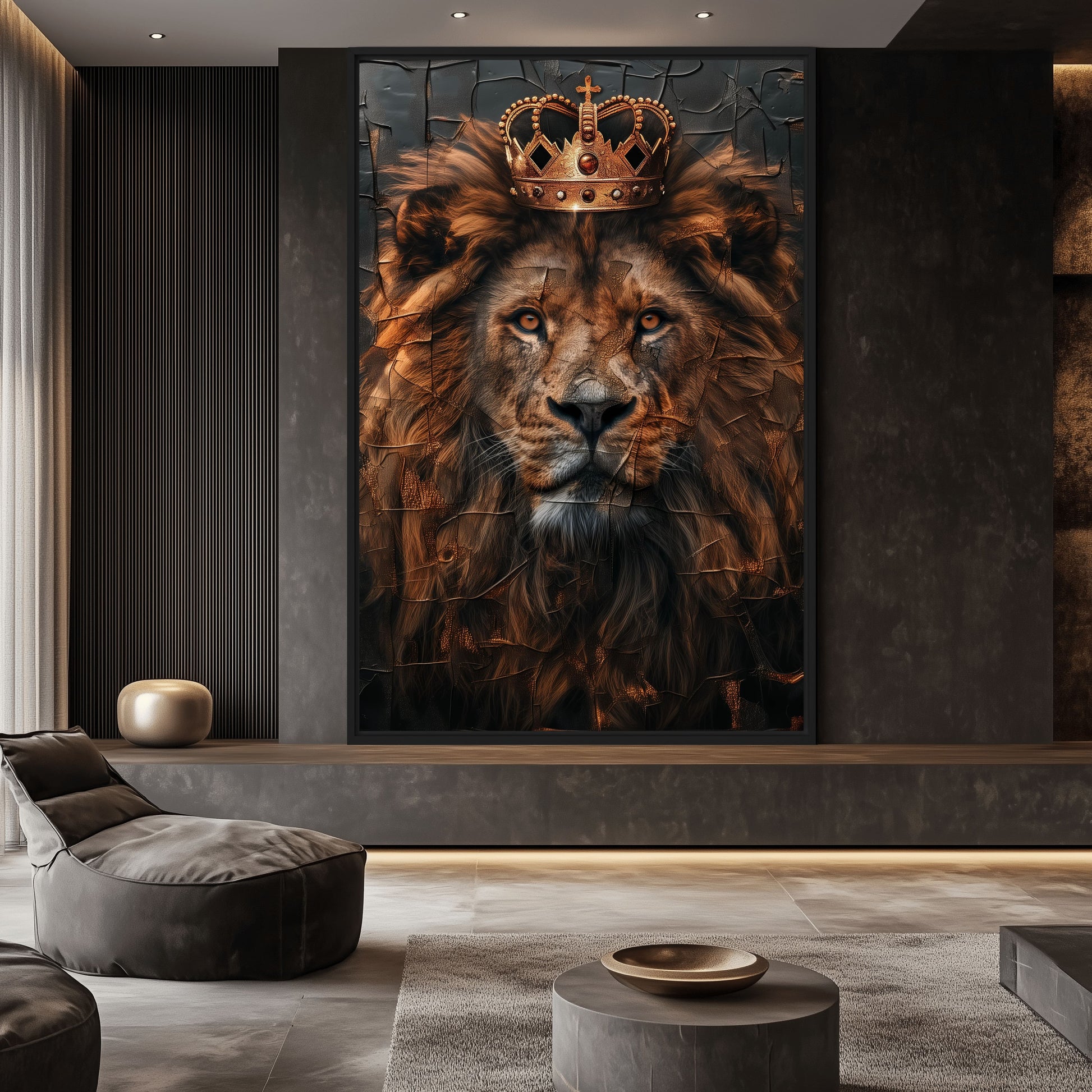 King Of the Jungle Framed Canvas - PaintFu
