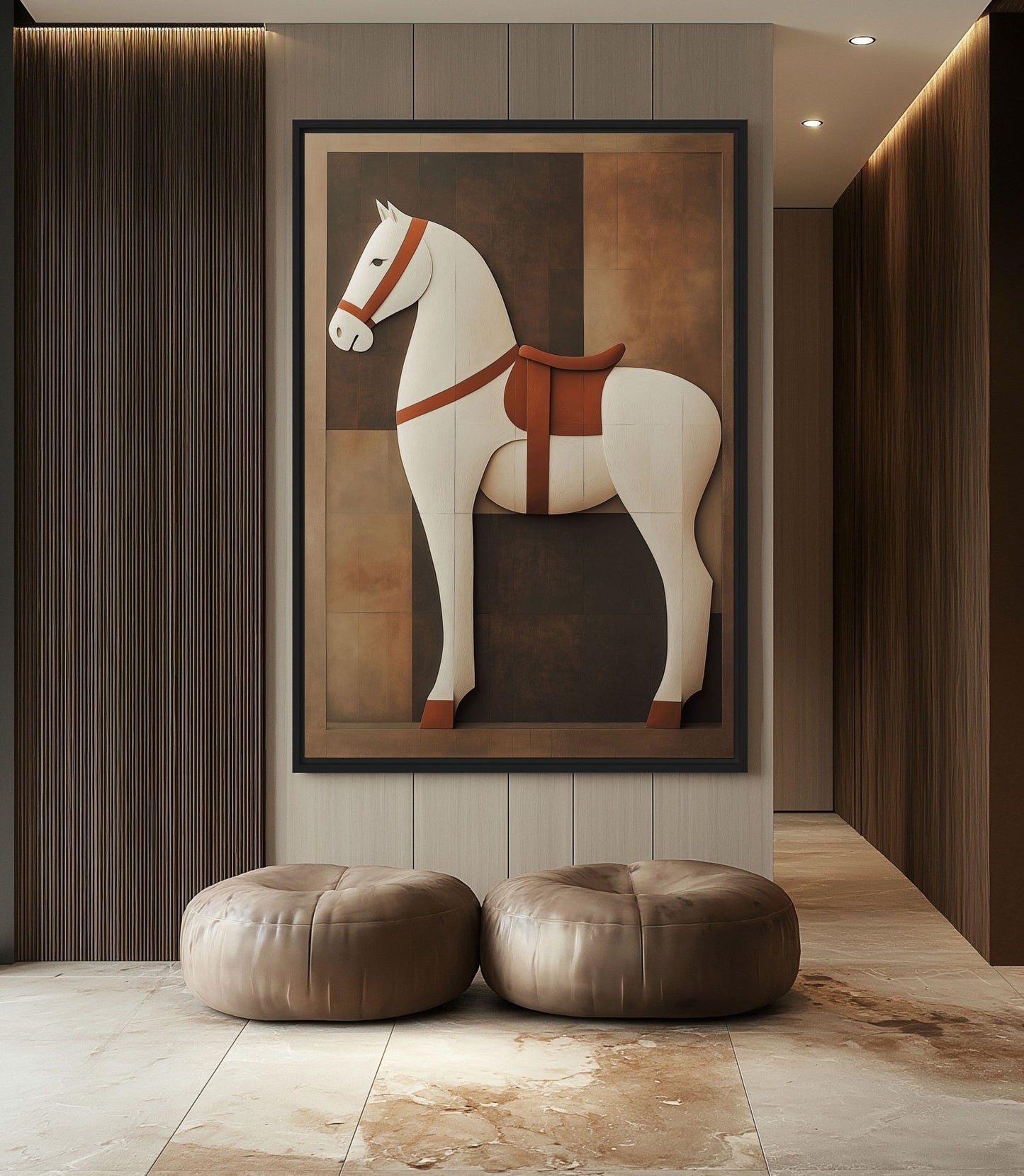 Horse Geometric Equestrian Art Digital Print