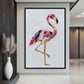 Flamingo Impasto Art Framed Canvas