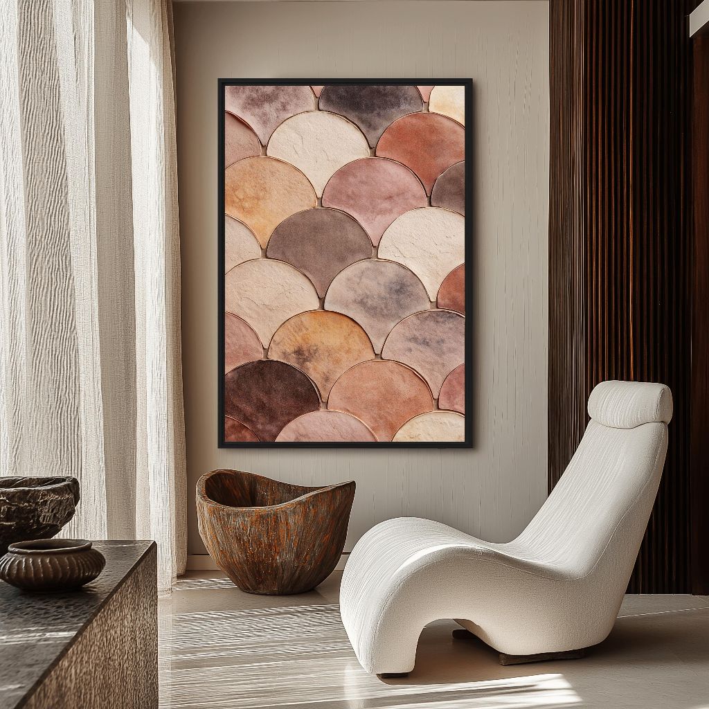 Earthy Pattern Modern Art Framed Canvas - PaintFu