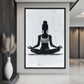 Woman Meditating Mindfulness Art Digital Print