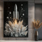 Rocket Take Off Space Art Framed Canvas - PaintFu