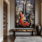 Guitar Music Art Framed Canvas