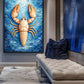 Lobster Coastal Art Framed canvas - PaintFu