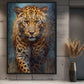 Leopard Wildlife Art Framed Canvas