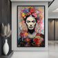 Frida Kahlo Pop Art Framed Canvas