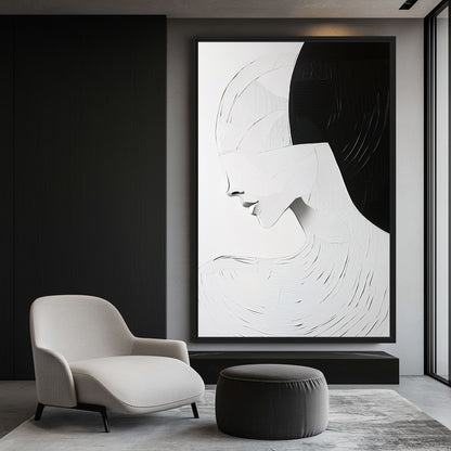 Portrait Minimalist Art Framed Canvas