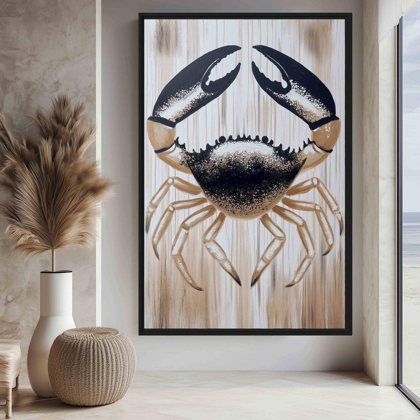 Crab Coastal Art Digital Print - PaintFu