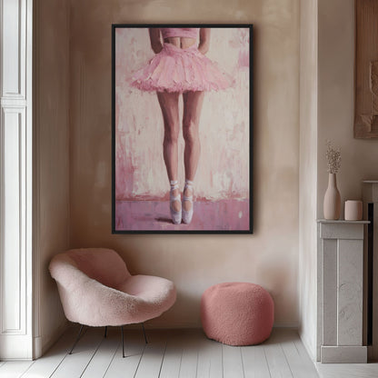Ballerina Legs Dance Art Framed Canvas