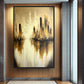 Yellow City Abstract Art Framed Canvas - PaintFu