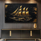 Sail Ship Nautical Art Framed Canvas