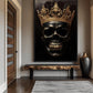 Skull with Golden Crown Gothic Art Framed Canvas