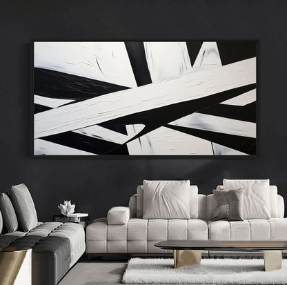 Black White Geometrical Art Digital Print
