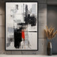 Black White Red Modern Art Framed Canvas