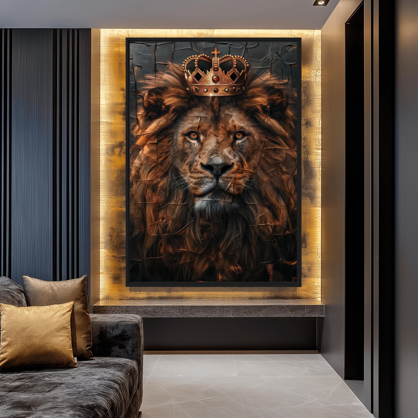 King Of the Jungle Framed Canvas - PaintFu