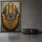 Hamsa Hand Religious Art Framed Canvas