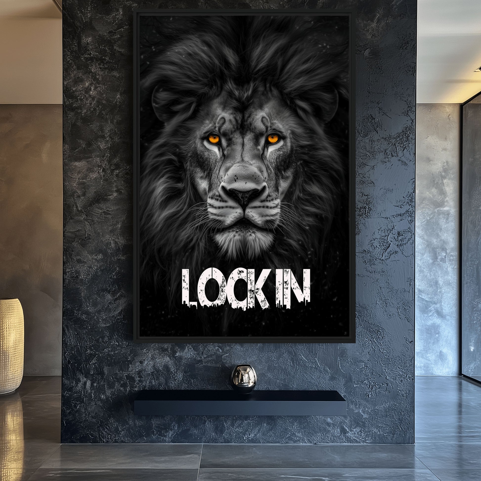 Lion Motivational Art Framed Canvas - PaintFu