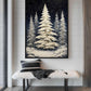 Winter Christmas Tree Framed Canvas