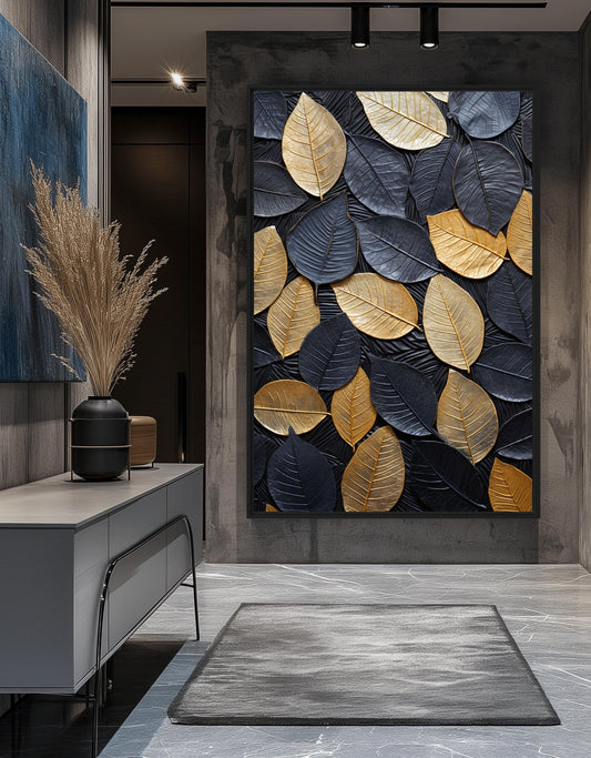 Leaves Luxury Art Framed Canvas