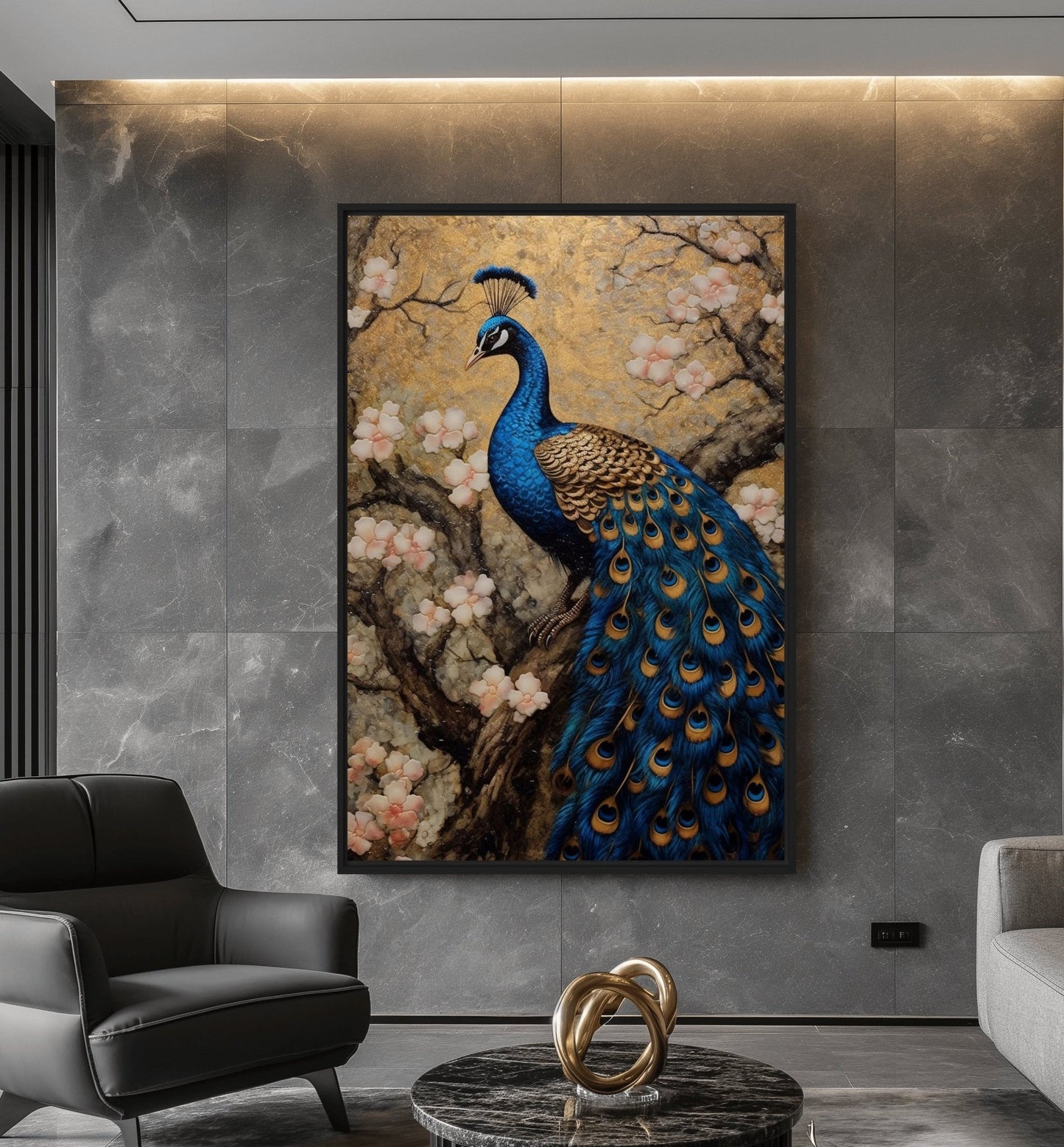 Peacock Japanese Art Digital Print