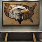 American Eagle Patriotic Art Framed Canvas