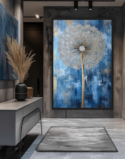 Dandelion Nature Inspired Art Canvas Print Detail | PaintFu
