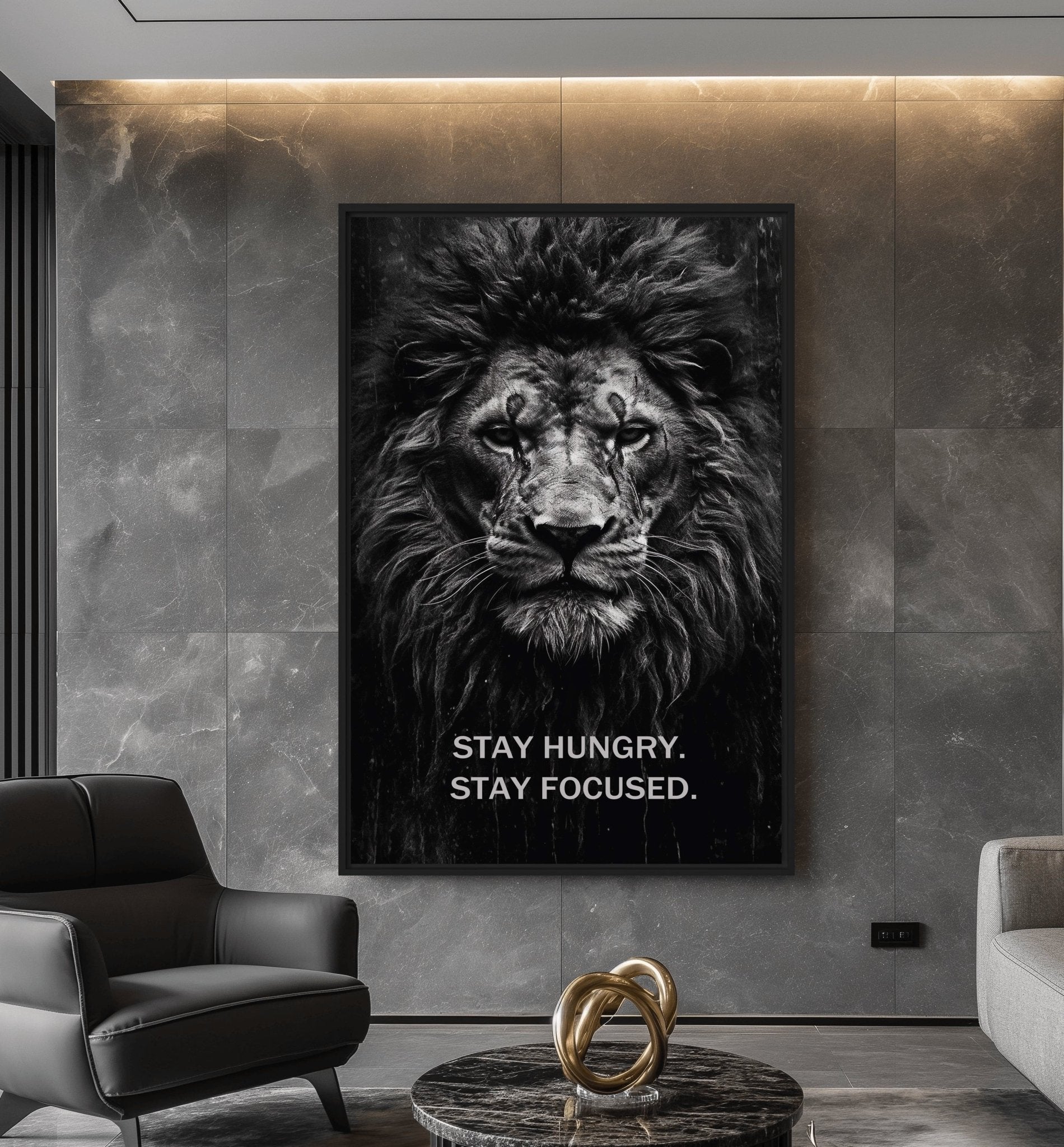 Lion Motivational Art Digital Print