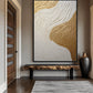 White Gold Impasto Art Framed Canvas