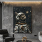 Astro Cat Space Art Framed Canvas - PaintFu