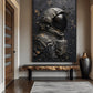 Astronaut in Space Impasto Art Digital Print