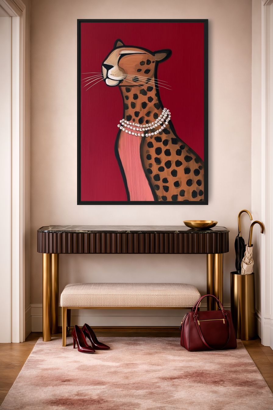 Cheetah Glam Art Framed canvas - PaintFu