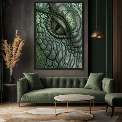 Crocodile Eye Framed Canvas