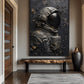 Astronaut in Space Impasto Art Framed Canvas - PaintFu